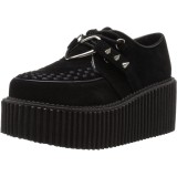 Černý 7,5 cm CREEPER-206 Platformě Creepers Obuvi Dámské