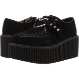 Černý 7,5 cm CREEPER-206 Platformě Creepers Obuvi Dámské