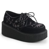 Černý 7,5 cm CREEPER-219 Platformě Creepers Obuvi Dámské