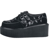 Černý 7,5 cm CREEPER-219 Platformě Creepers Obuvi Dámské