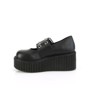 Černý 7,5 cm CREEPER-230 Maryjane creepers na přezka