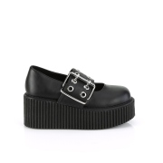 Černý 7,5 cm CREEPER-230 Maryjane creepers na přezka