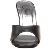 Černý 8,5 cm ROMANCE-301-2 Pantofličky na Podpatku pro Muže