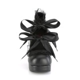 Černý 9,5 cm DEMONIA GOTHIKA-53 platformě gothic boty