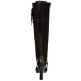 Černý 9,5 cm GLAM-240 dámské kozačky na podpatku