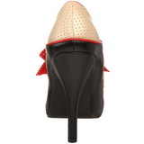 Černý Bezový 11,5 cm rockabilly TEMPT-27 dámské boty na vysokém podpatku