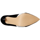 Černý Bílá 13 cm AMUSE-26 dámské boty na vysokém podpatku