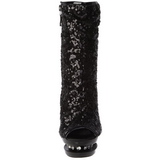 Černý Flitry Dámské Kozačky 15,5 cm BLONDIE-R-1008
