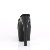 Černý Jelly-Like 18 cm ADORE-701N pantofle na podpatku pro tanec na tyči