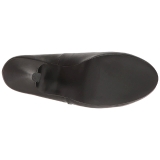 Černý Koženka 11,5 cm PINUP-01 velké velikosti lodičky obuv