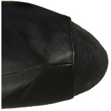 Černý Koženka 18 cm ADORE-1019 Kotníkové Kozačky s třásněmi na podpatku