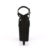Černý Koženka 20 cm FLAMINGO-831FS dámské sandály na podpatku