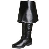 Černý Koženka 4 cm MAVERICK-2045 Kozačky Nad Kolena pro Muže