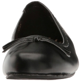 Černý Koženka ANNA-01 velké velikosti baleríny boty