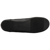 Černý Koženka ANNA-02 velké velikosti baleríny boty
