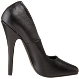 Černý Kůže 15 cm DOMINA-420 Lodičky Dámské Stiletto Podpatků