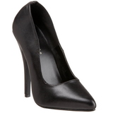 Černý Kůže 15 cm DOMINA-420 Lodičky Dámské Stiletto Podpatků
