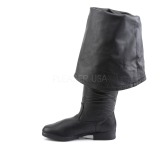 Černý Kůže 4 cm MAVERICK-2045 Kozačky Nad Kolena pro Muže