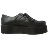 Černý Kůže 5 cm CREEPER-402 Platformě Creepers Boty Pánské