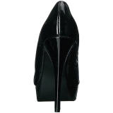Černý Lakovaná 13,5 cm CHLOE-01 velké velikosti lodičky obuv