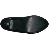 Černý Lakovaná 13,5 cm CHLOE-01 velké velikosti lodičky obuv