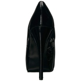 Černý Lakovaná 14,5 cm Burlesque TEEZE-06W lodičky širokou nohu pro muže
