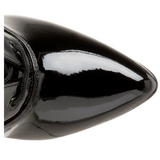Černý Lakované 10,5 cm VANITY-1020 Bílé Dámské Kozačky pro Muže