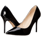 Černý Lakované 10 cm CLASSIQUE-20 Lodičky Dámské Stiletto Podpatků