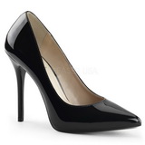 Černý Lakované 13 cm AMUSE-20 Lodičky Dámské Stiletto Podpatků