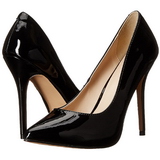Černý Lakované 13 cm AMUSE-20 Lodičky Dámské Stiletto Podpatků