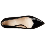 Černý Lakované 13 cm AMUSE-20 Lodičky Dámské Stiletto Podpatků