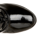 Černý Lakované 13 cm ELECTRA-2020 Dámské Kozačky pro Muže