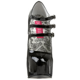 Černý Lakované 14,5 cm Burlesque TEEZE-05 dámské boty na vysokém podpatku