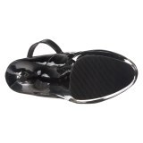 Černý Lakované 15 cm DELIGHT-686 dámské boty na vysokém podpatku