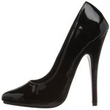 Černý Lakované 15 cm DOMINA-420 Lodičky Dámské Stiletto Podpatků