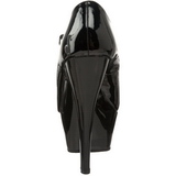 Černý Lakované 15 cm KISS-280 dámské boty na vysokém podpatku