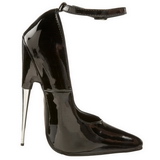 Černý Lakované 15 cm SCREAM-12 Lodičky Dámské Stiletto Podpatků