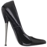 Černý Lakované 16 cm DAGGER-01 Lodičky Dámské Stiletto Podpatků
