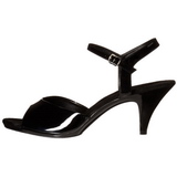 Černý Lakované 8 cm BELLE-309 Dámské Sandály Podpatky