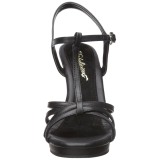 Černý Matná 12 cm FLAIR-420 sandály vysoký podpatek