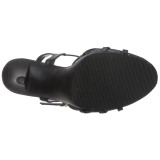 Černý Matná 12 cm FLAIR-420 sandály vysoký podpatek
