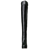 Černý Matná 13 cm ELECTRA-3050 Vysoké Kozačky Nad Kolena