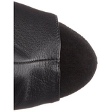 Černý Matná 15 cm DELIGHT-1019 Kotníkové Kozačky s třásněmi na podpatku