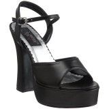 Černý Matt 13 cm DEMONIA DOLLY-09 Vysoké Podpatky Platformě