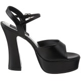Černý Matt 13 cm DEMONIA DOLLY-09 Vysoké Podpatky Platformě