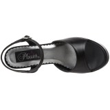 Černý Matt 13 cm DEMONIA DOLLY-09 Vysoké Podpatky Platformě