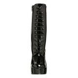 Černý Platformě Kotníkové Kozačky 13 cm Pleaser ELECTRA-1020