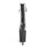 Černý Průhledný 20 cm FLAMINGO-800-34 kotnikové kozačky pro tanec na tyči