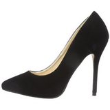 Černý Samet 13 cm AMUSE-20 Lodičky Dámské Stiletto Podpatků