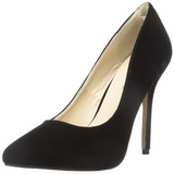 Černý Samet 13 cm AMUSE-20 Lodičky Dámské Stiletto Podpatků